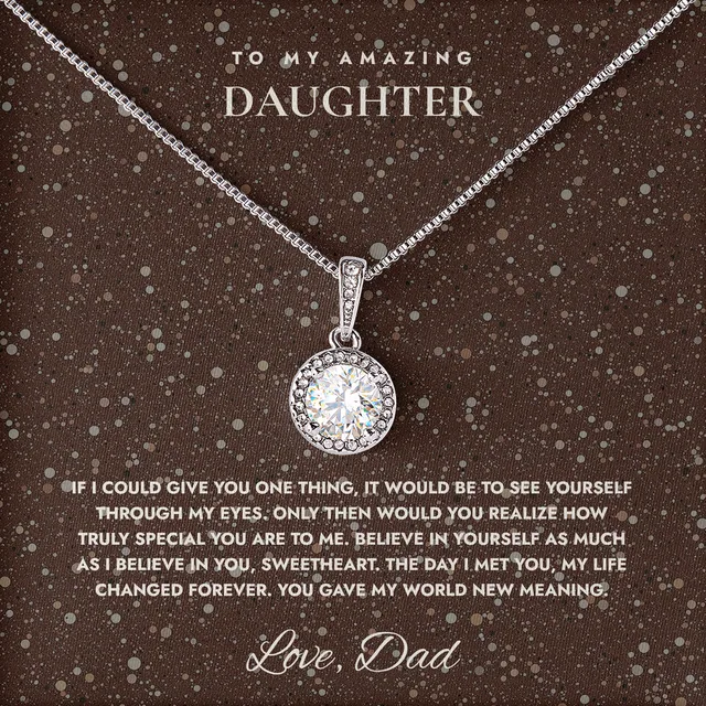 The Day I Met You Elm Halo Necklace for daughter