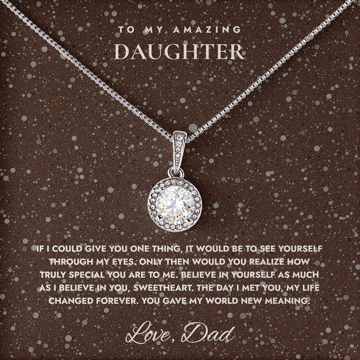 The Day I Met You Elm Halo Necklace for daughter