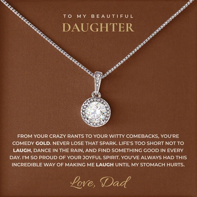 Until My Stomach Hurts Elm Halo Necklace for daughter