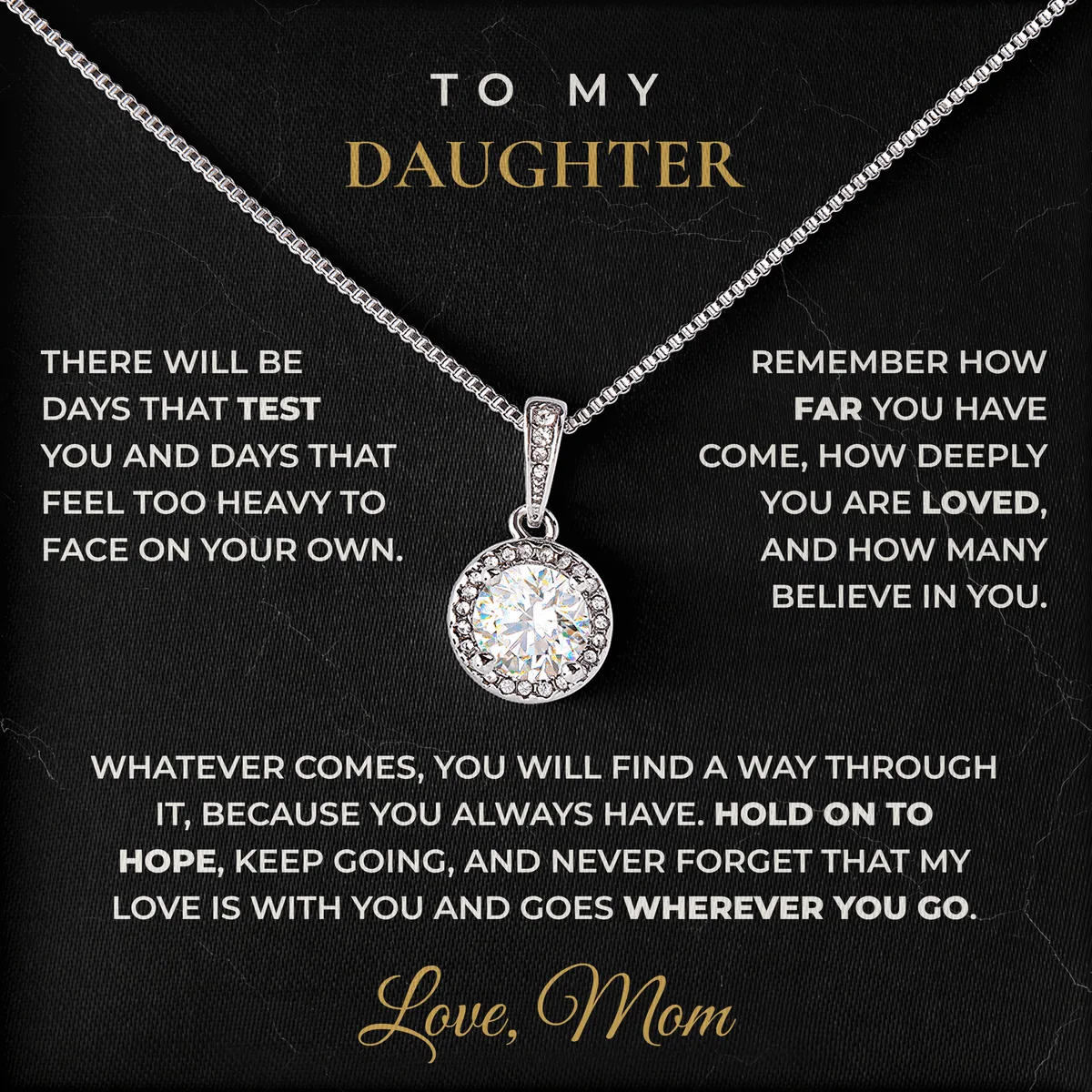 Wherever You Go Elm Halo Necklace for daughter