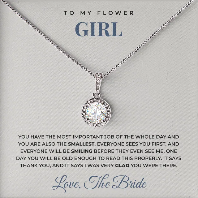 The Most Important Job Elm Halo Necklace for flower girl