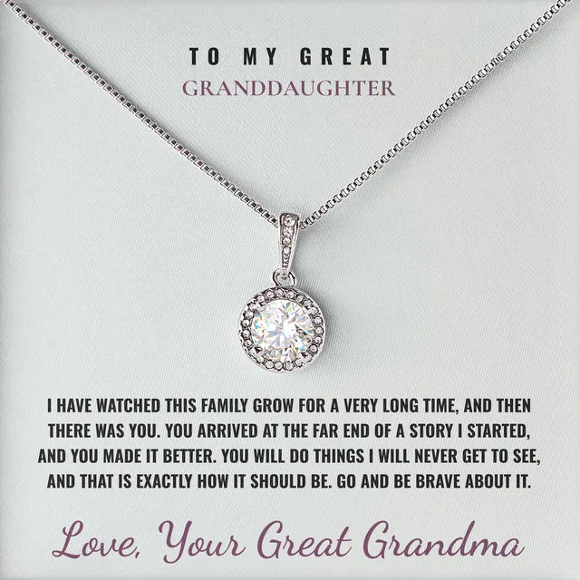 Go And Be Brave Elm Halo Necklace for great granddaughter