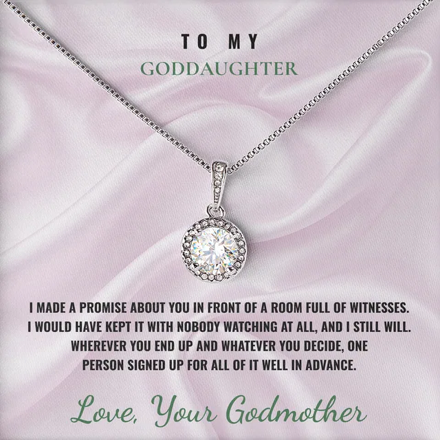 A Promise I Would Keep Elm Halo Necklace for goddaughter