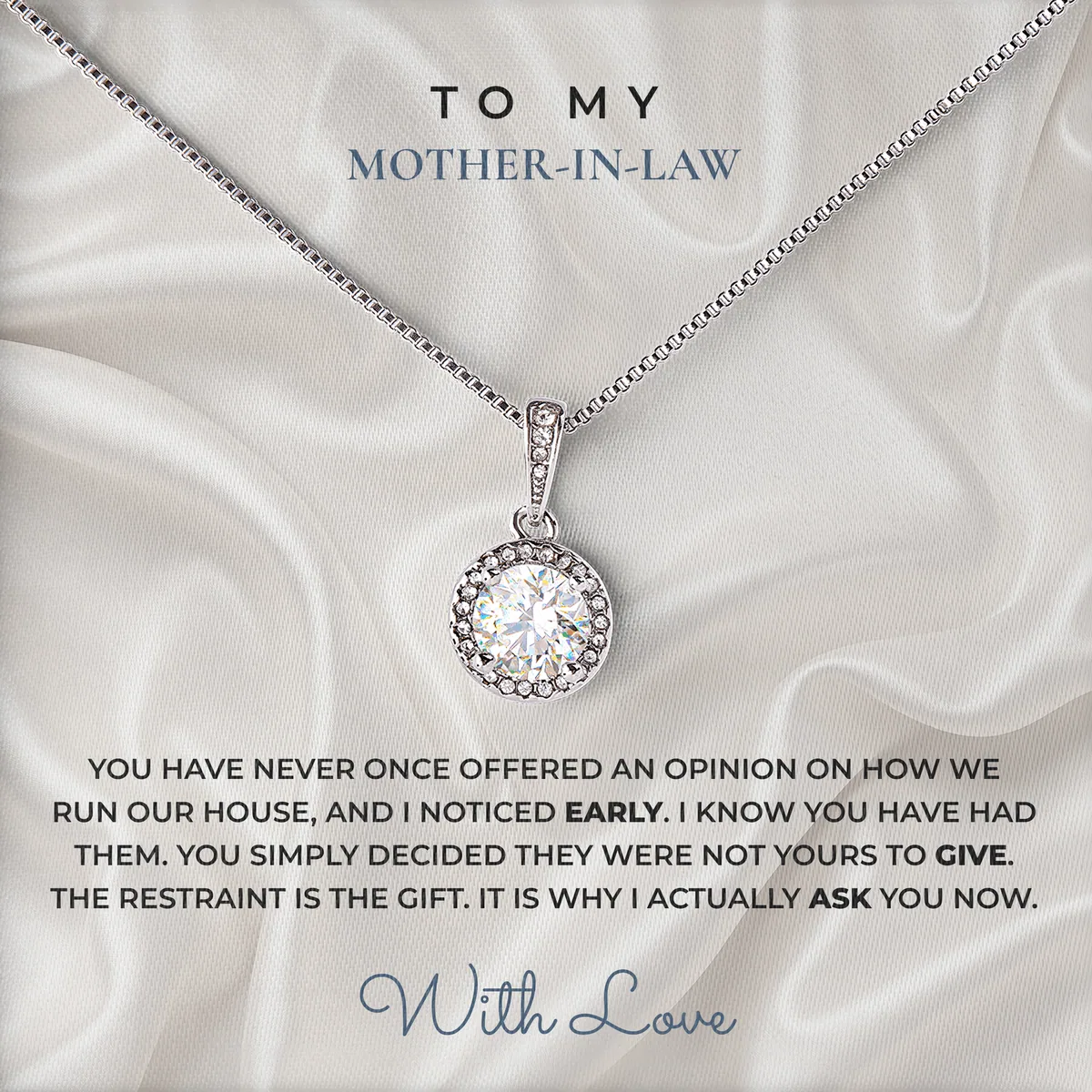 The Restraint Is The Gift Elm Halo Necklace for mother-in-law
