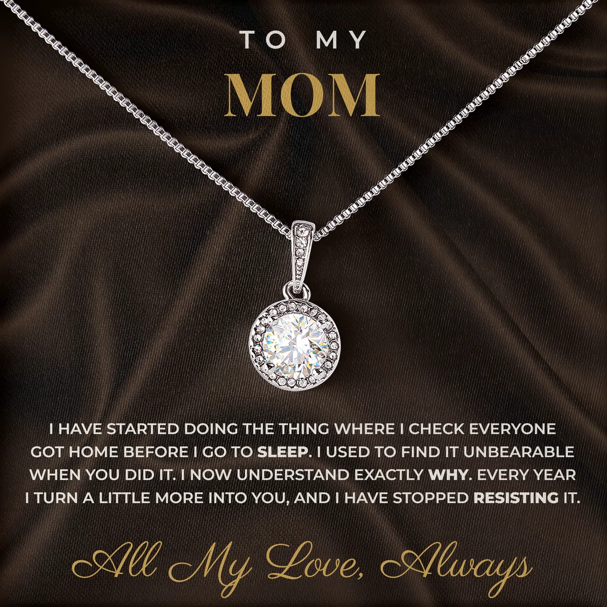 A Little More Into You Elm Halo Necklace for mom