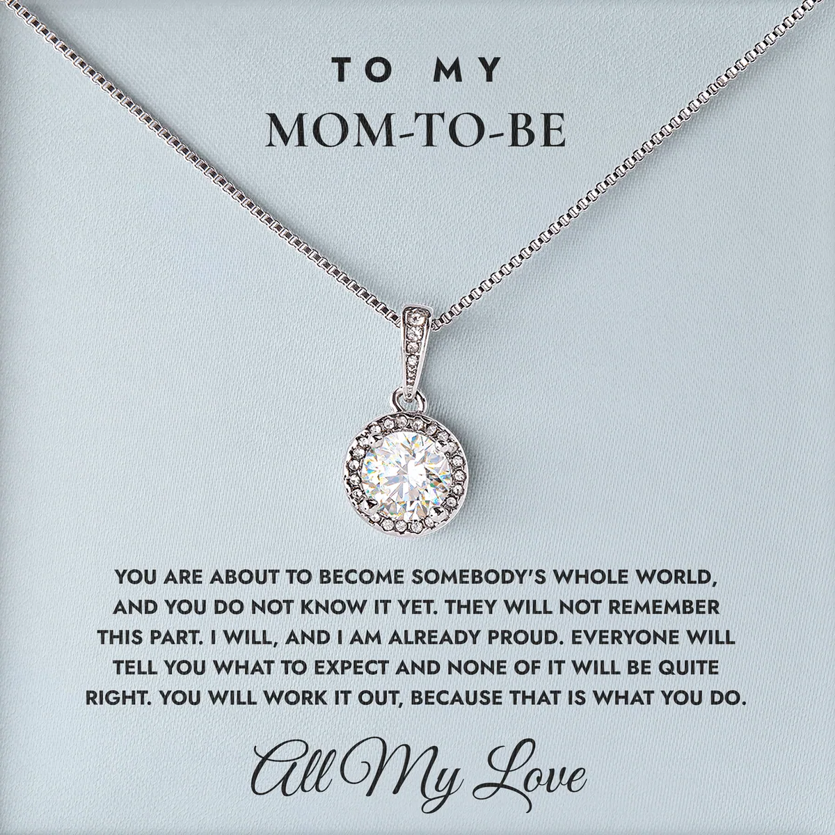 Their Whole World Elm Halo Necklace for mom-to-be