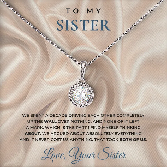 None Of It Left A Mark Elm Halo Necklace for sister