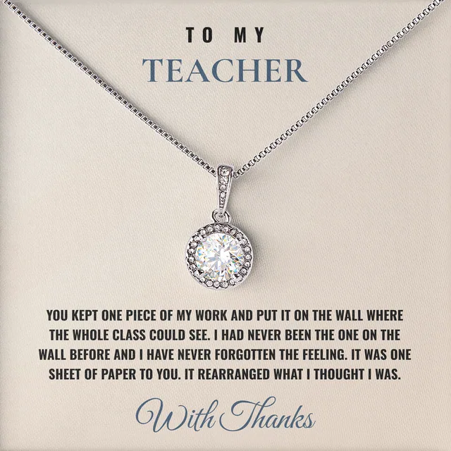 The One On The Wall Elm Halo Necklace for teacher