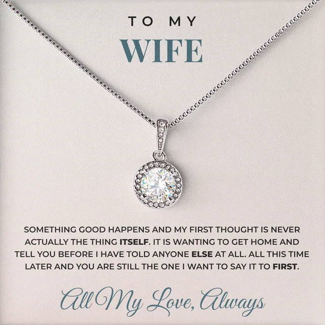 The First Person I Tell Elm Halo Necklace for wife