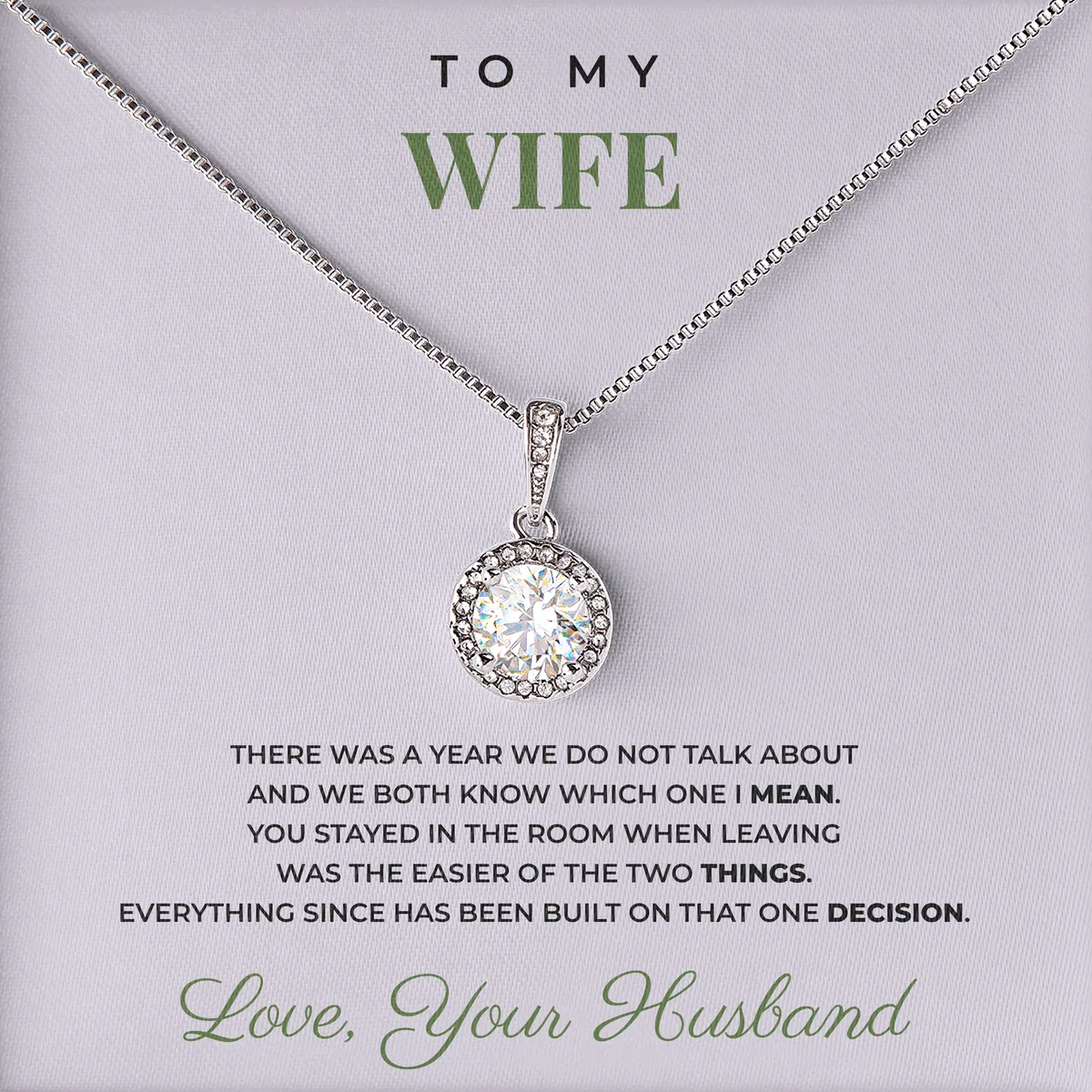 You Stayed In The Room Elm Halo Necklace for wife