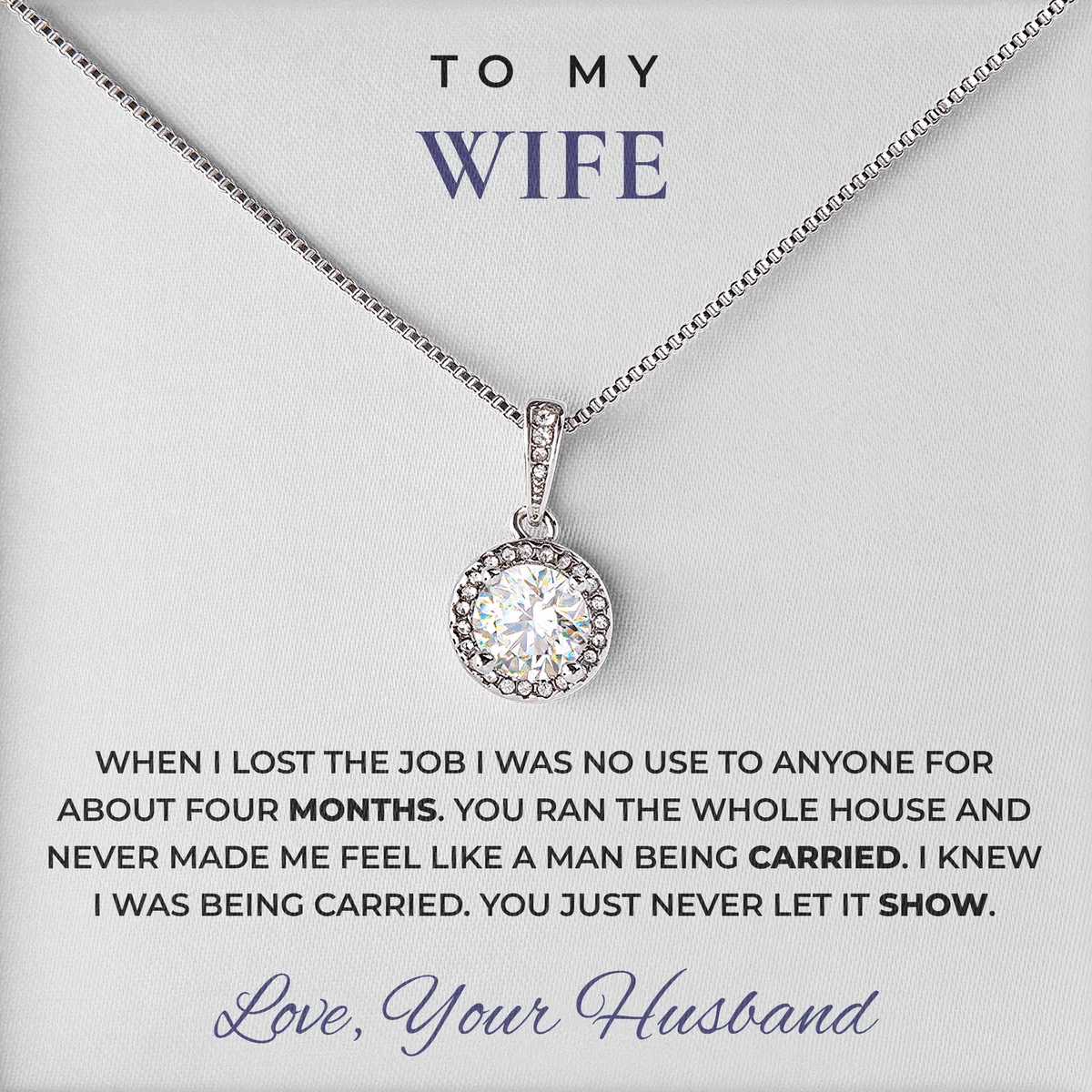 You Never Let It Show Elm Halo Necklace for wife
