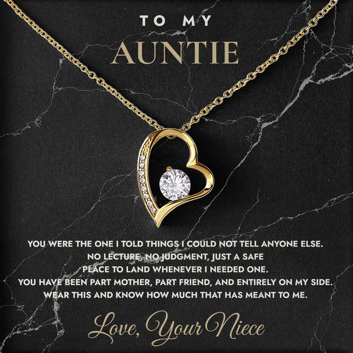 A Safe Place To Land Willow Heart Necklace for auntie