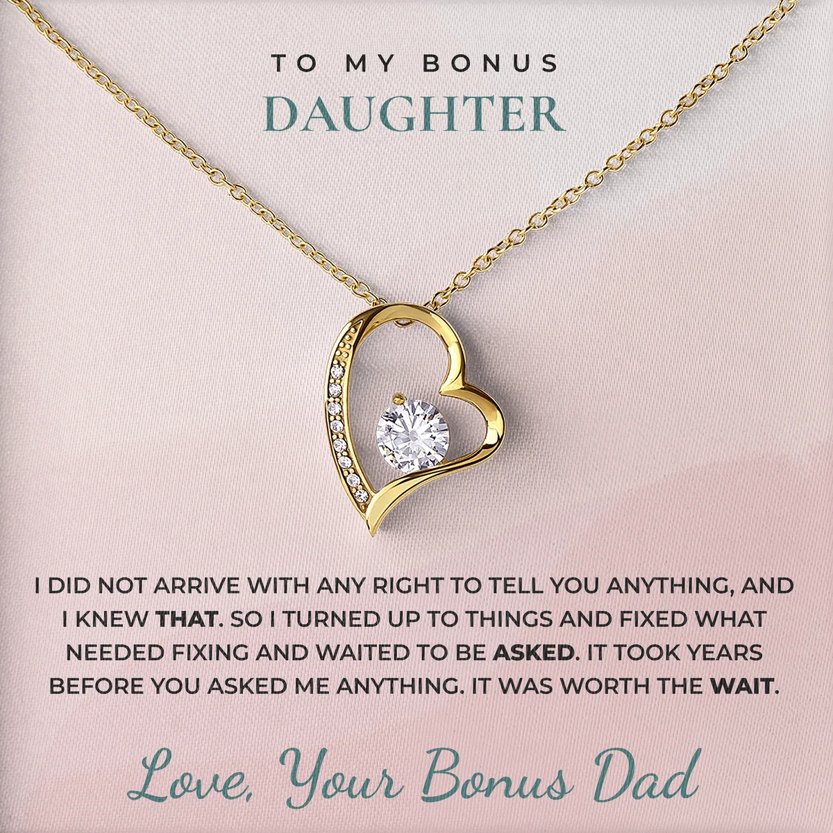 Waited To Be Asked Willow Heart Necklace for bonus daughter