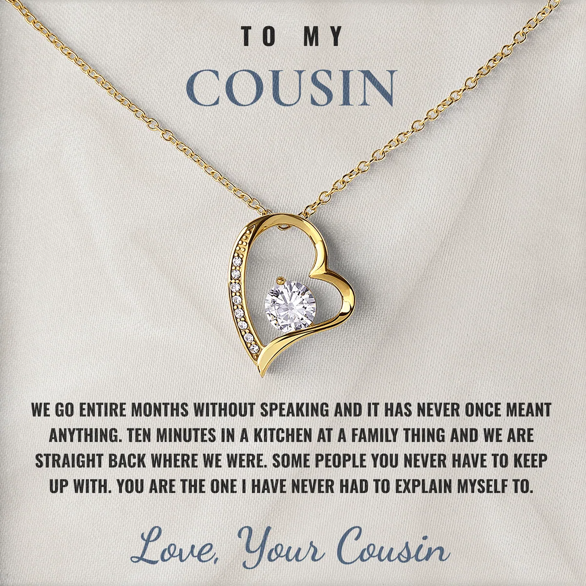 Straight Back Where We Were Willow Heart Necklace for cousin