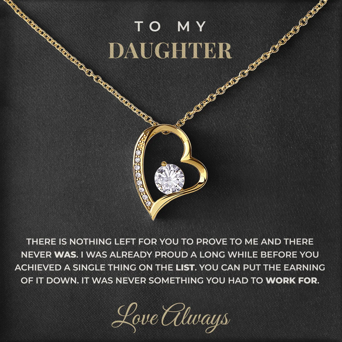 Nothing Left To Prove Willow Heart Necklace for daughter