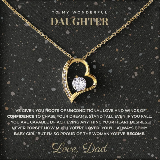 Proud Of The Woman Willow Heart Necklace for daughter