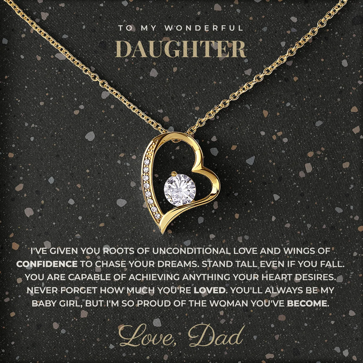 Proud Of The Woman Willow Heart Necklace for daughter
