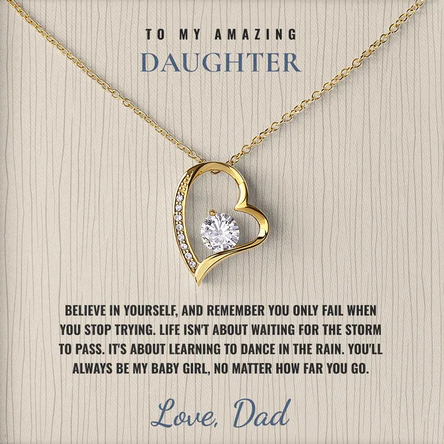 No Matter How Far Willow Heart Necklace for daughter