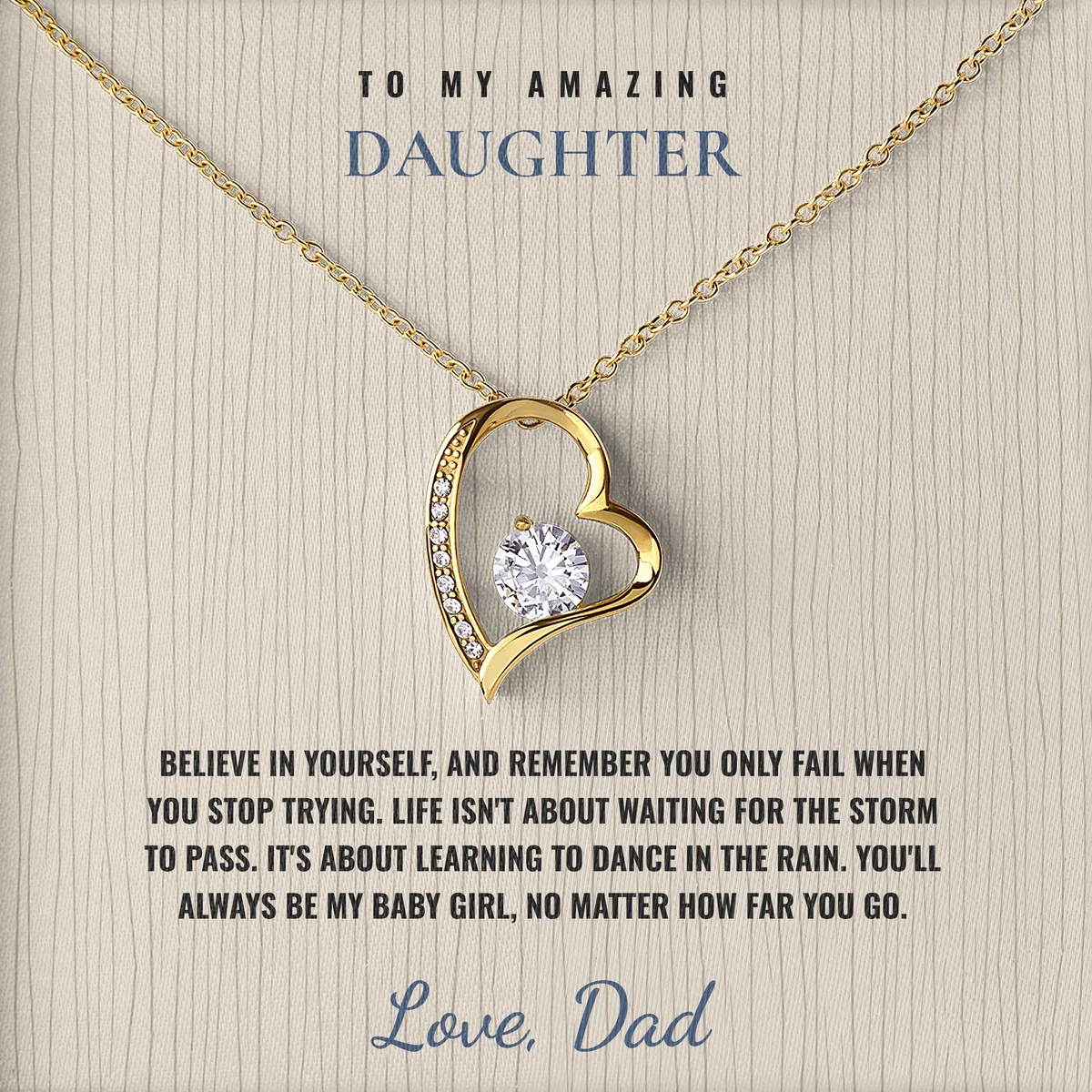 No Matter How Far Willow Heart Necklace for daughter