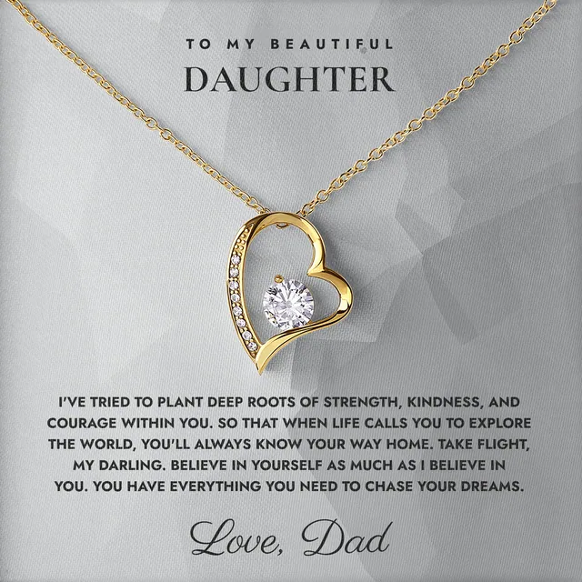 Deep Roots Willow Heart Necklace for daughter