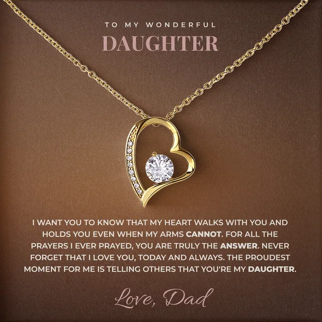 My Proudest Moment Willow Heart Necklace for daughter
