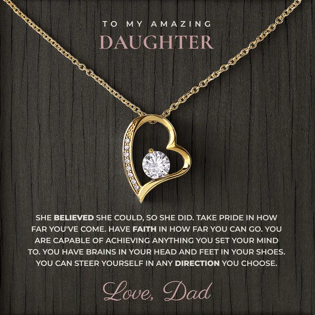 Steer Yourself Willow Heart Necklace for daughter