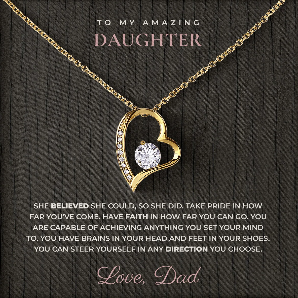 Steer Yourself Willow Heart Necklace for daughter