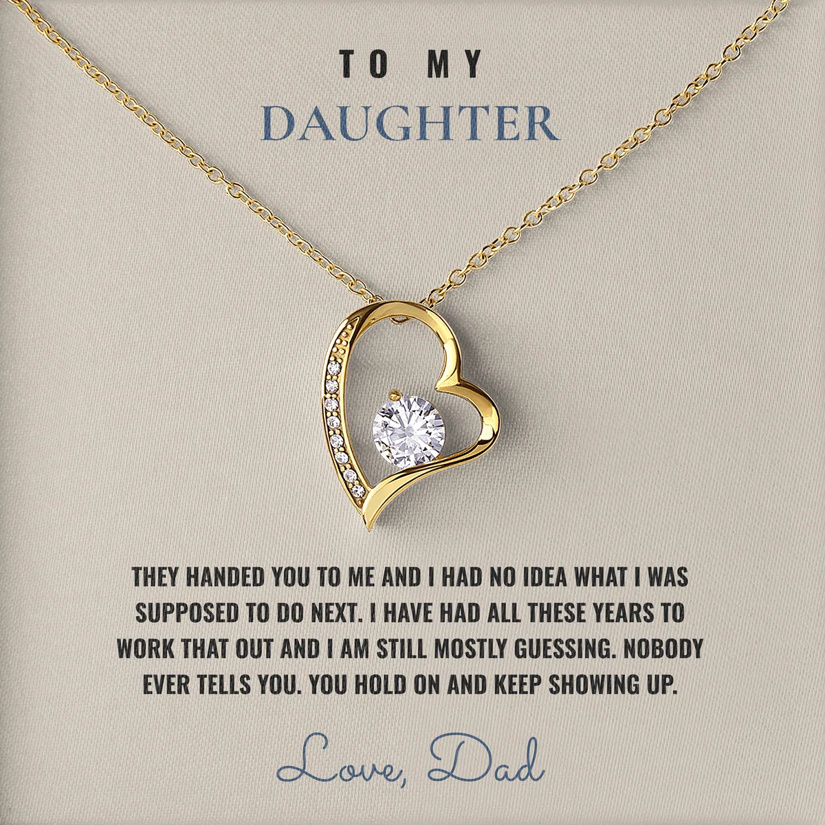 Still Mostly Guessing Willow Heart Necklace for daughter