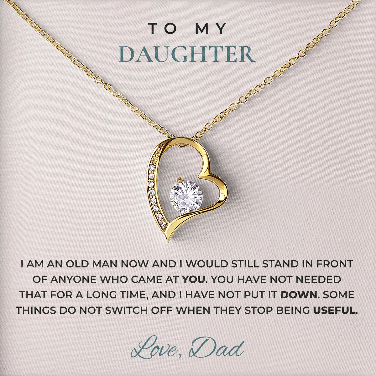 I Have Not Put It Down Willow Heart Necklace for daughter