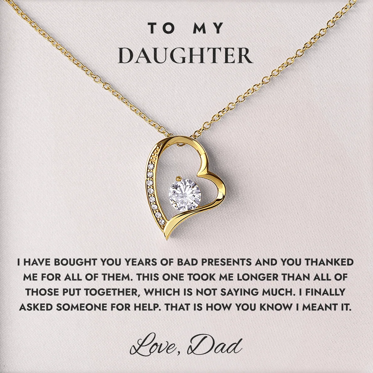 I Asked Someone For Help Willow Heart Necklace for daughter