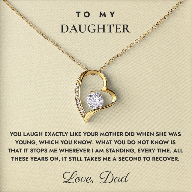 You Laugh Like Her Willow Heart Necklace for daughter