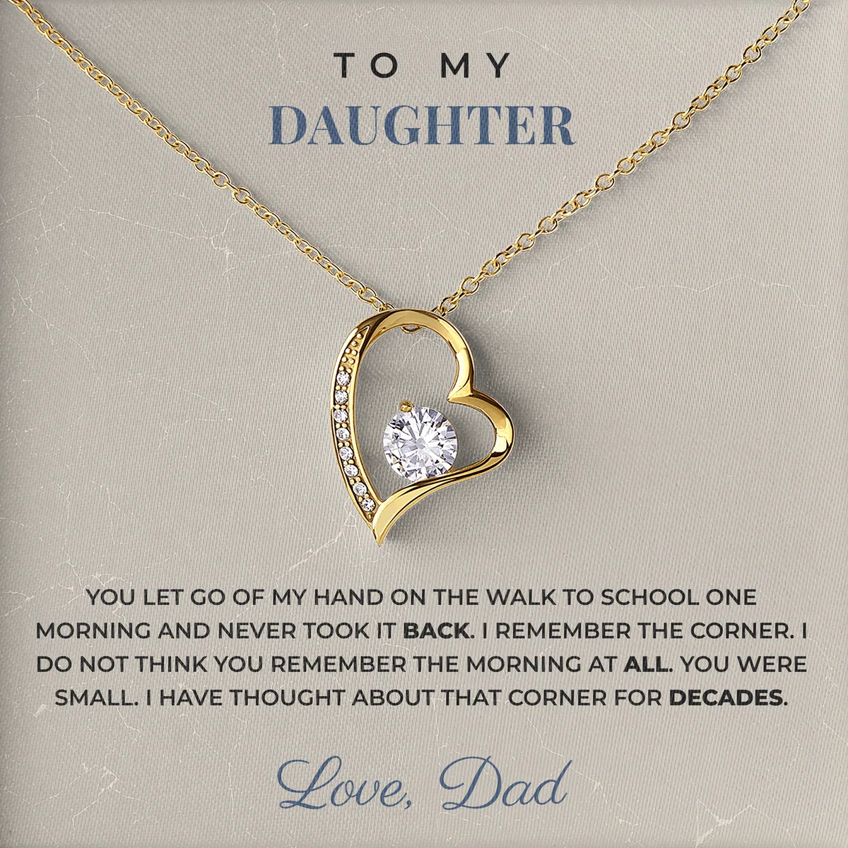 I Remember The Corner Willow Heart Necklace for daughter
