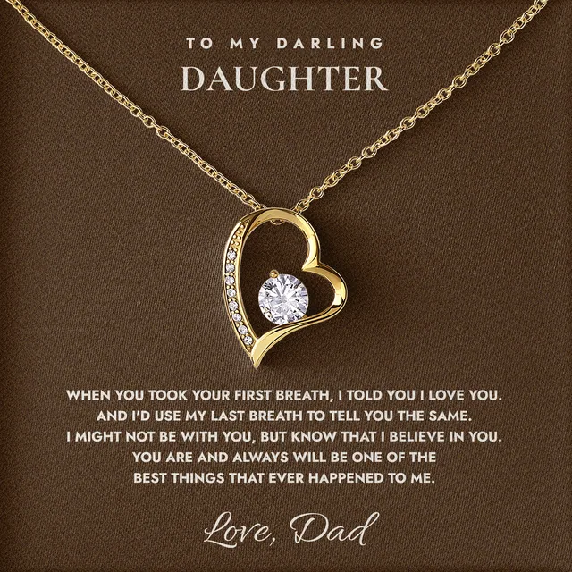 Your First Breath Willow Heart Necklace for daughter