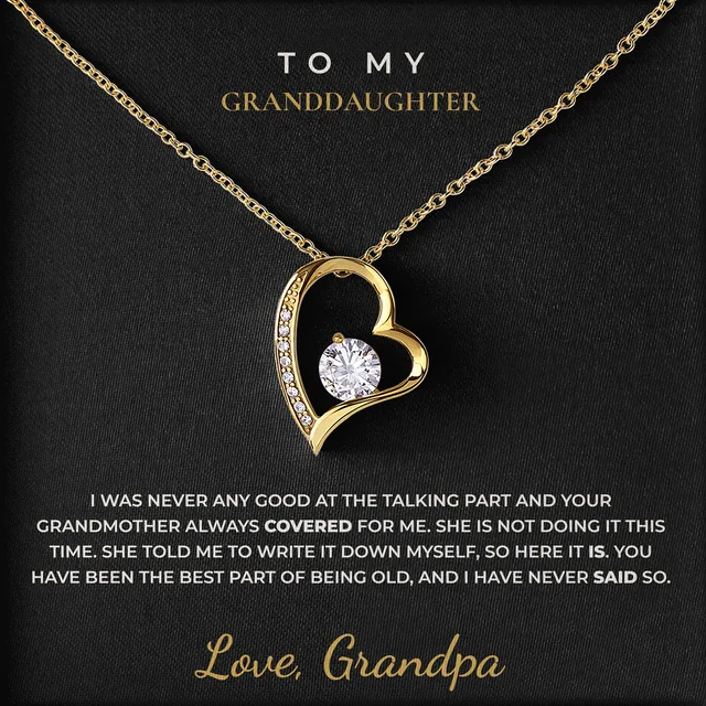 She Told Me To Write It Willow Heart Necklace for granddaughter