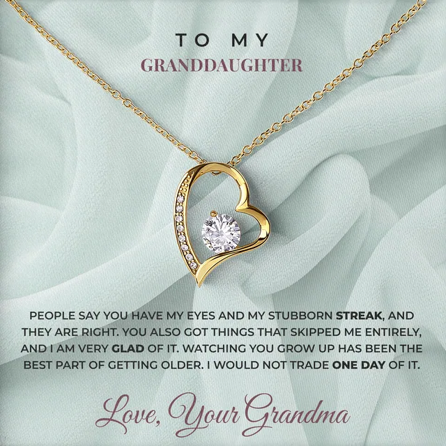 You Got The Good Parts Willow Heart Necklace for granddaughter