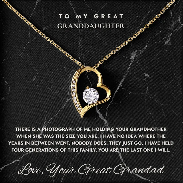 Four Generations Willow Heart Necklace for great granddaughter