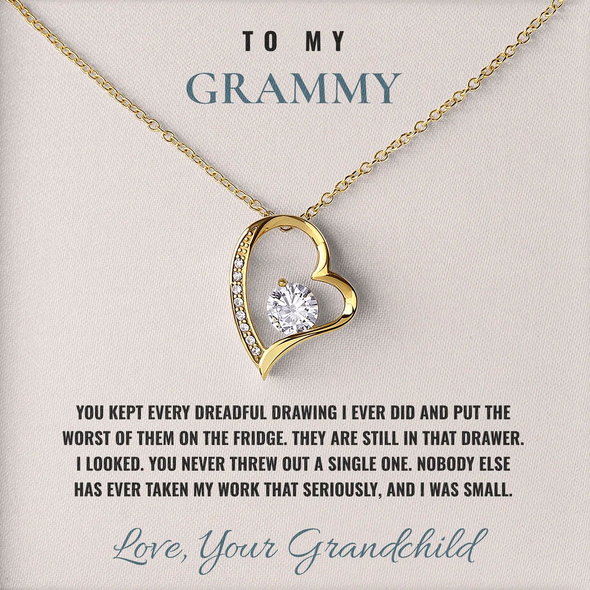 Still In That Drawer Willow Heart Necklace for grammy