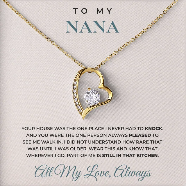 Where I Was Always Welcome Willow Heart Necklace for nana