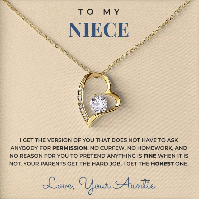 I Get The Honest One Willow Heart Necklace for niece