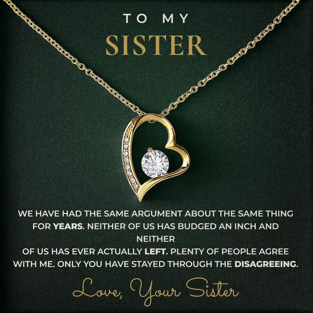 Stayed Through The Disagreeing Willow Heart Necklace for sister