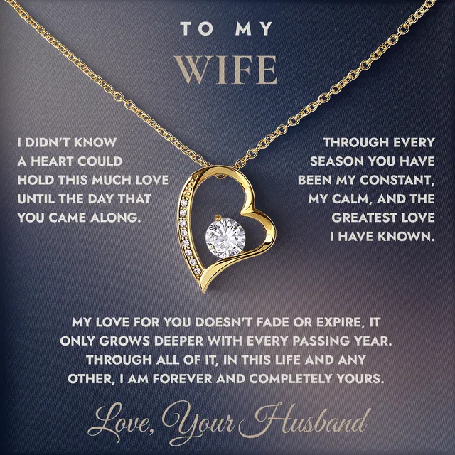 My Constant My Calm Willow Heart Necklace for wife