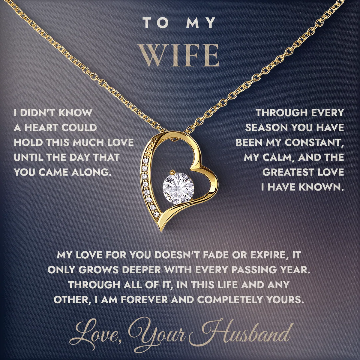 My Constant My Calm Willow Heart Necklace for wife