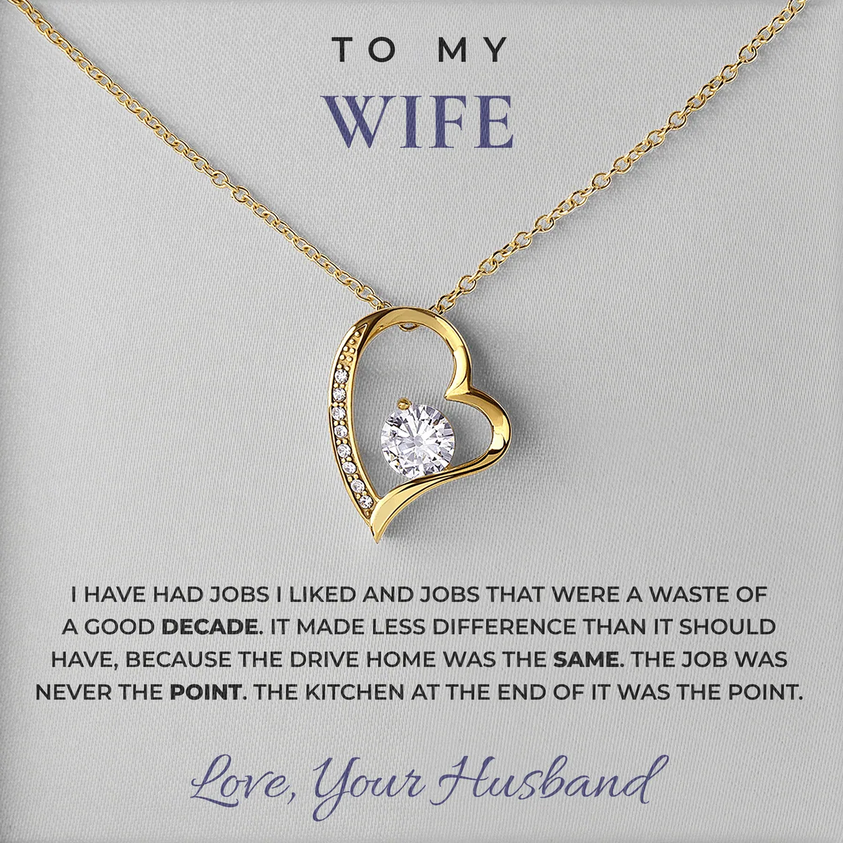 The Drive Home Was The Same Willow Heart Necklace for wife