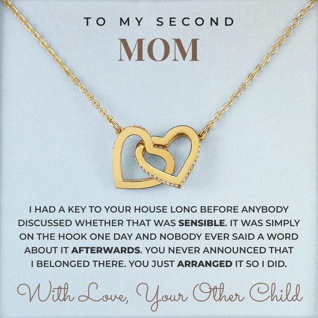 A Key On The Hook Ivy Hearts Necklace for second mom