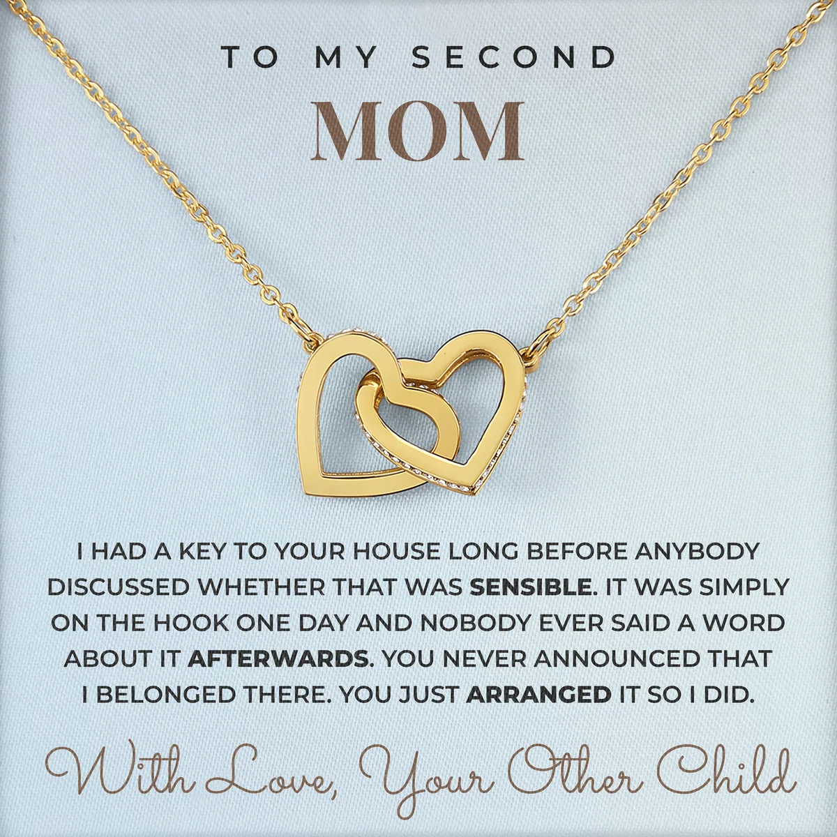 A Key On The Hook Ivy Hearts Necklace for second mom