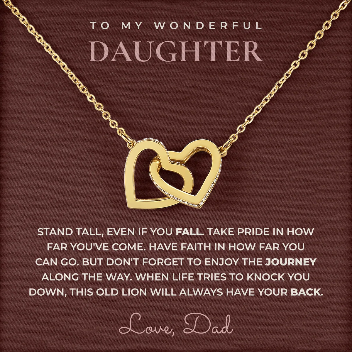This Old Lion Ivy Hearts Necklace for daughter