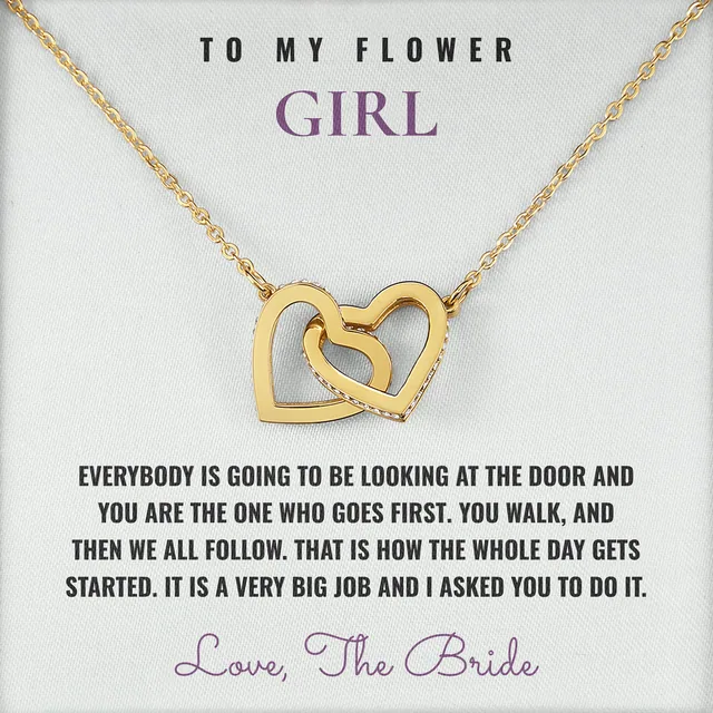 You Go First Ivy Hearts Necklace for flower girl