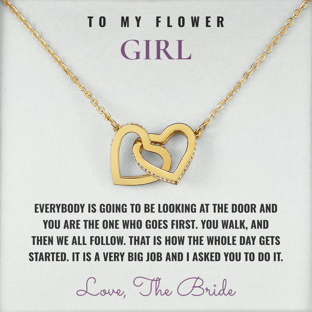 You Go First Ivy Hearts Necklace for flower girl