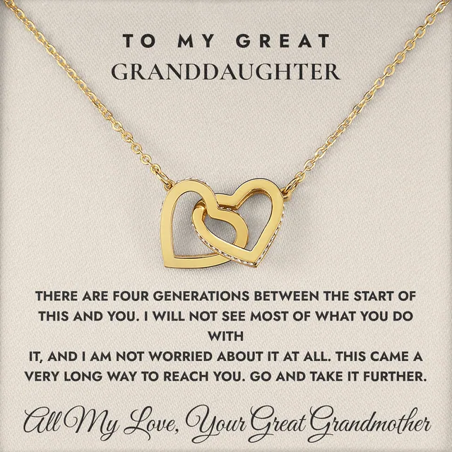 Take It Further Ivy Hearts Necklace for great granddaughter