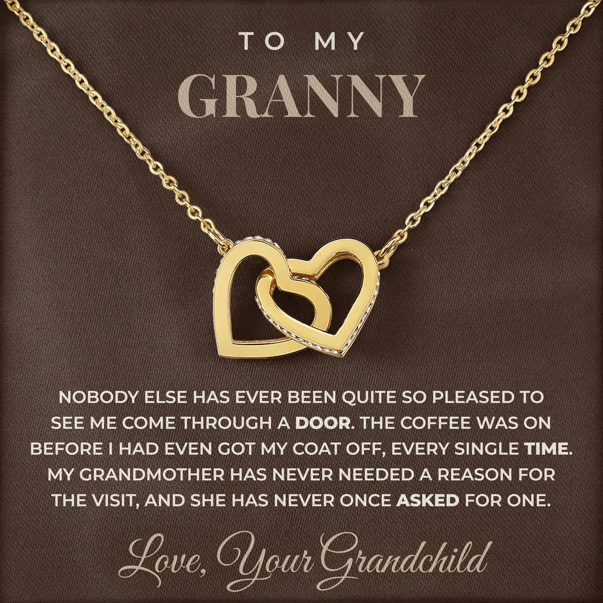 Before My Coat Was Off Ivy Hearts Necklace for granny